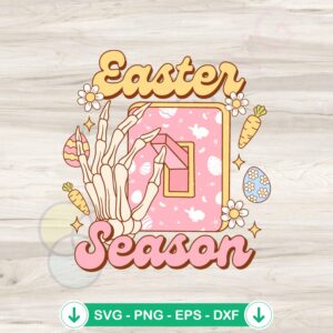 Retro Easter Skeleton Hand SVG file for Cricut cutting