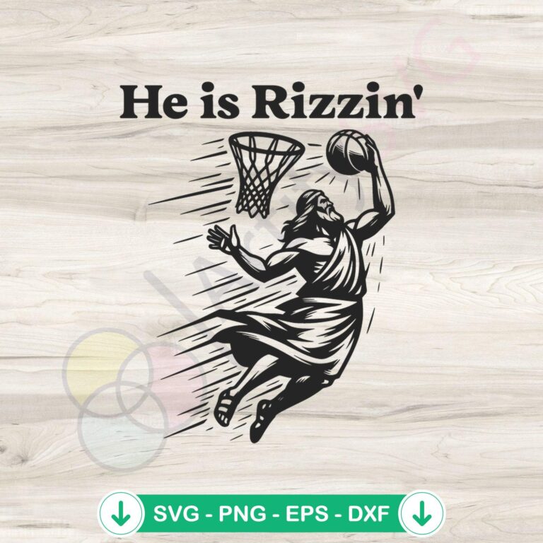He is Rizzin Funny Easter Jesus SVG Files for Cricut - Hilarious Easter SVGs 2 He is Rizzin Funny Easter Jesus svg file for cricut cutting file