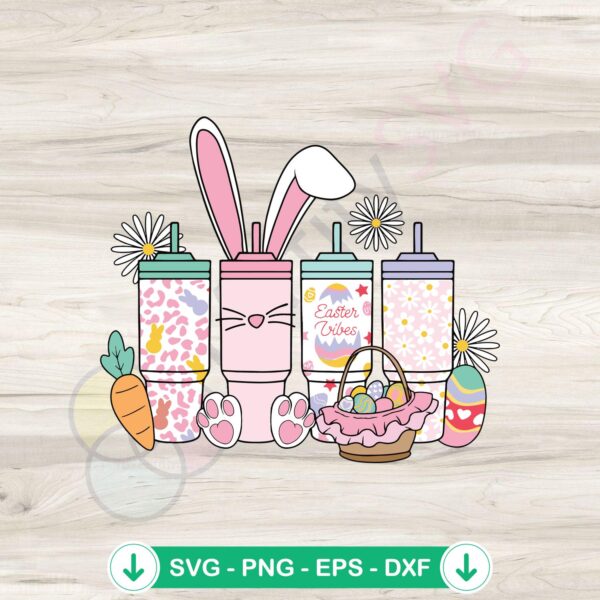 Bunny Easter Vibes SVG file for cricut cutter and DIY crafts