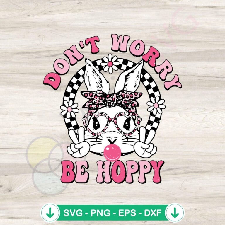 Hoppy Easter Bunny SVG file for Cricut cutting machine