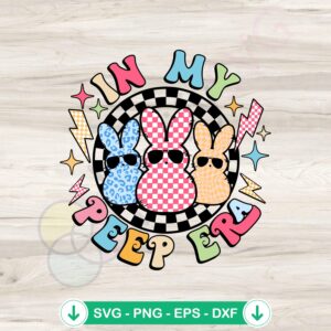Retro Easter Bunny SVG file for cricut cutting machine
