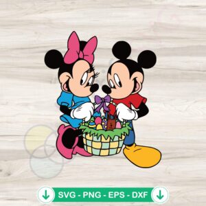 Mickey Minnie Disney Easter Egg SVG file for cutting machine