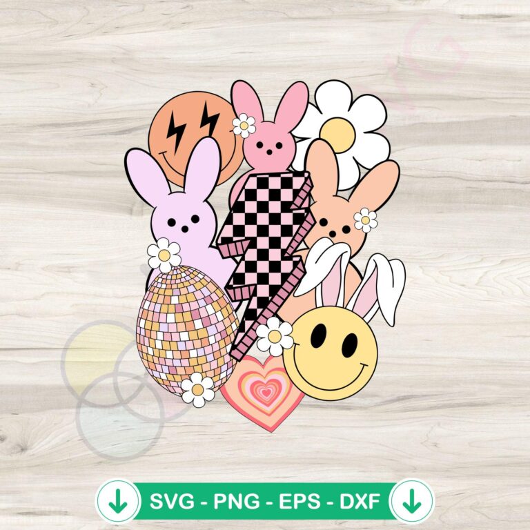 Happy Easter Peeps Jesus Bunny SVG file for Cricut