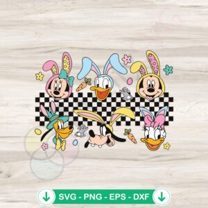 Disneyland Easter Mickey And Friends SVG file for cutting machine