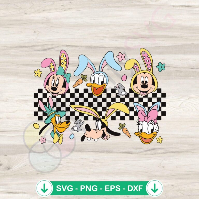 Disneyland Easter Mickey And Friends SVG file for cutting machine