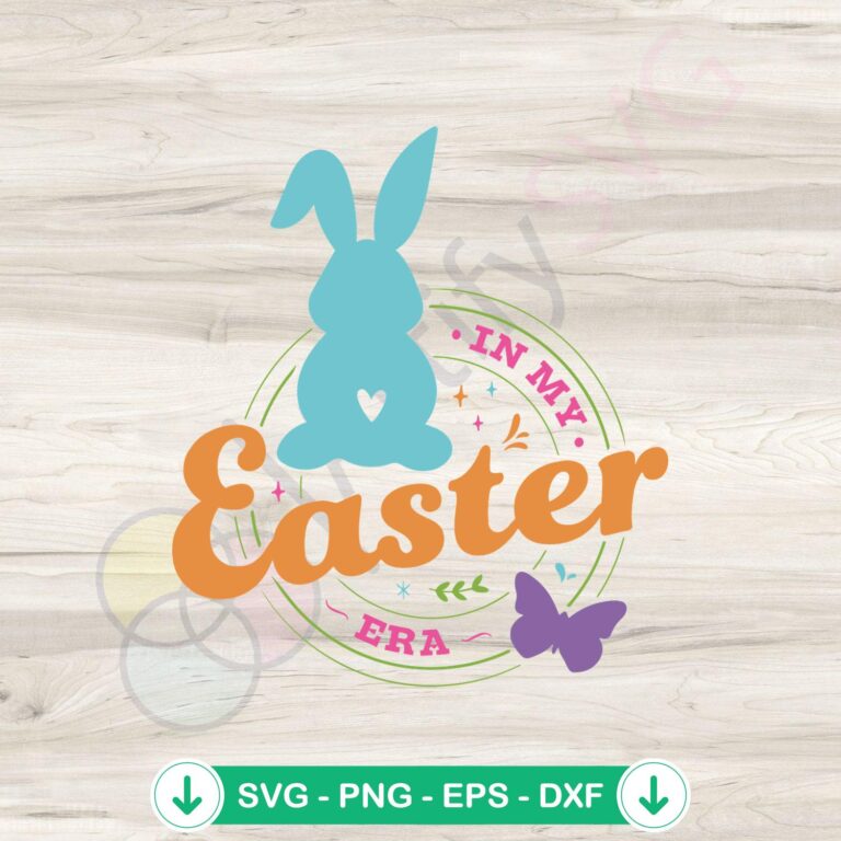 Groovy Easter Bunny SVG file for Cricut cutting machine