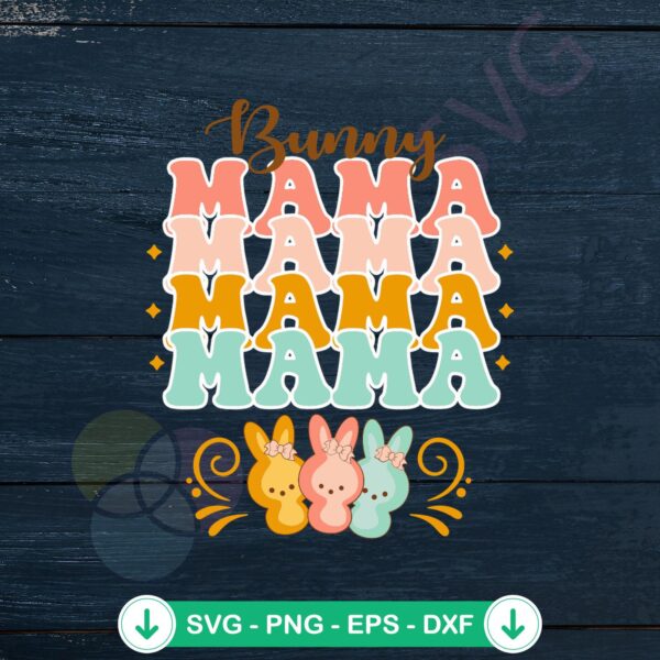 Bunny Mama Easter Day svg file for cricut cutting machines