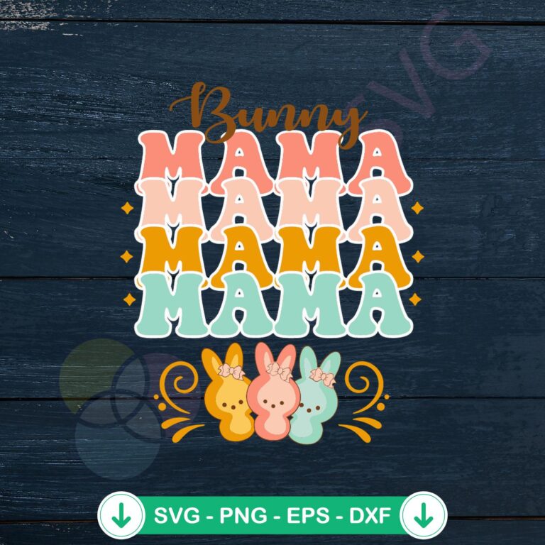 Bunny Mama Easter Day svg file for cricut cutting machines