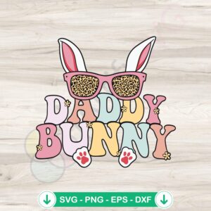 Cute Easter Daddy Bunny SVG file for Cricut cutting machine