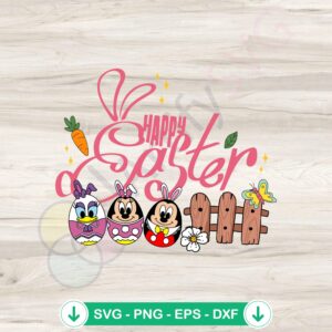 Funny Disney Eggs SVG file for Easter DIY projects and Cricut