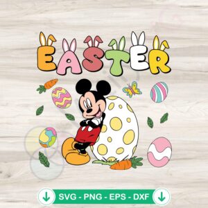 Disney Mickey Mouse Easter Eggs SVG file for cutting machine