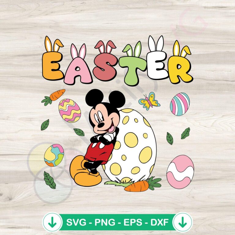 Disney Mickey Mouse Easter Eggs SVG file for cutting machine