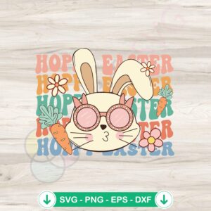 Hoppy Easter Peeps Jesus Bunny SVG file for cricut and cutting machine