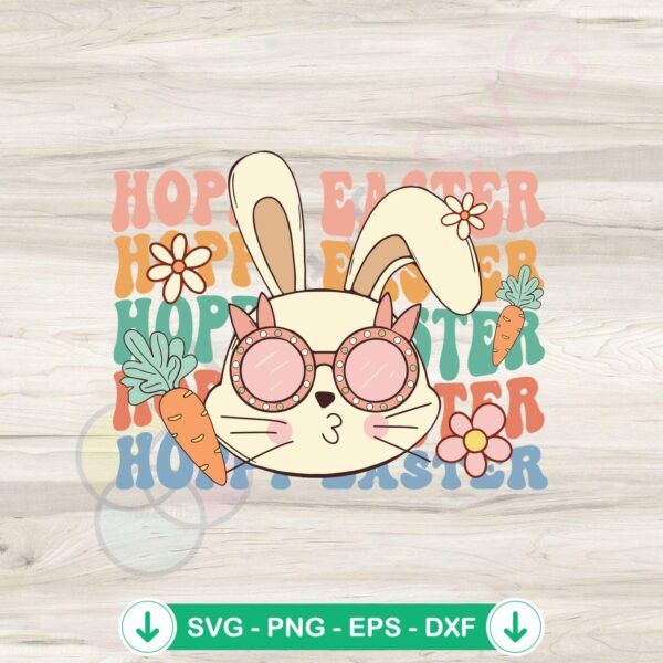 Hoppy Easter Peeps Jesus Bunny SVG file for cricut and cutting machine