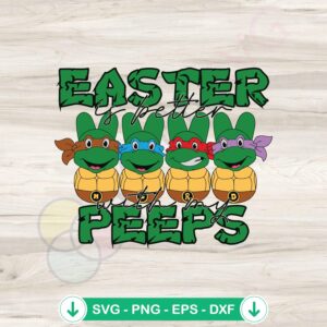 Easter Turtle Bunny Peeps SVG file for cutting machines