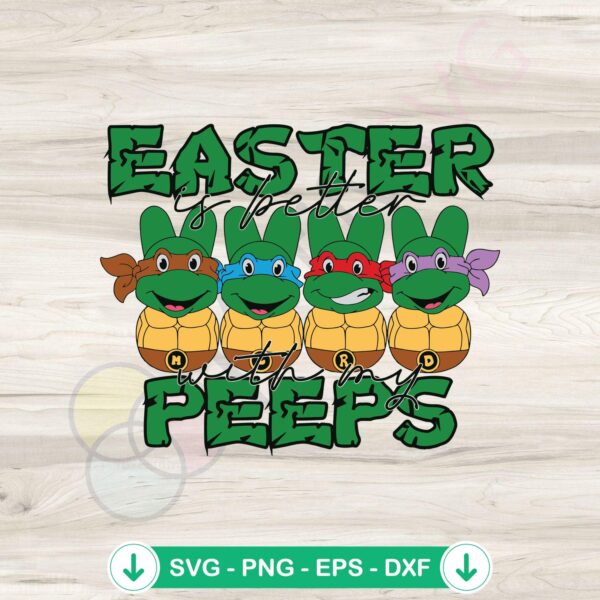 Easter Turtle Bunny Peeps SVG file for cutting machines