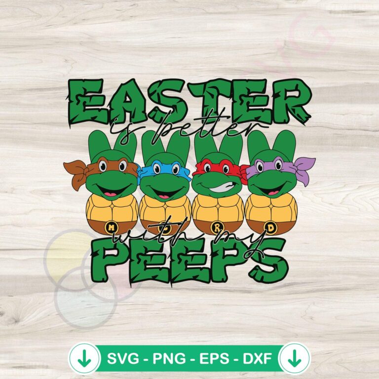 Easter Turtle Bunny Peeps SVG file for cutting machines