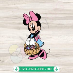 Cute Minnie Mouse Easter Eggs SVG file for Cricut cutting