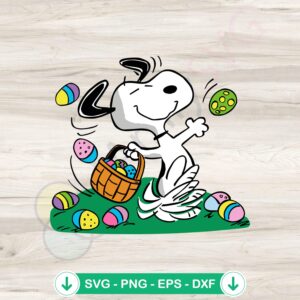 Funny Snoopy Happy Easter Day SVG file for Cricut and DIY crafts