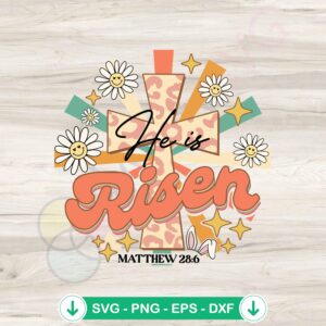 He Is Risen Jesus Easter svg file for Cricut cutting machine