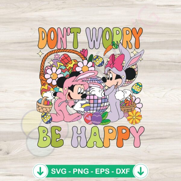 Dont Worry Be Hoppy SVG file for Easter, cricut svg, cutting file
