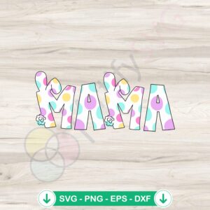 Retro Mama Easter Bunny Ear svg file for cricut cutting file