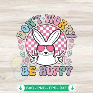 Hoppy Easter Bunny SVG file for Cricut cutting machine