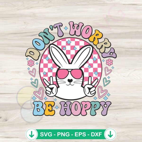 Hoppy Easter Bunny SVG file for Cricut cutting machine