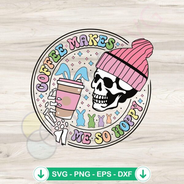 Hoppy Skeleton Easter Bunny svg file for Cricut cutting file