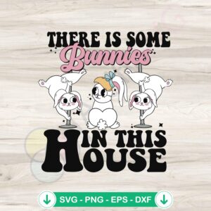 Cute bunnies SVG file for Cricut, whimsical cut file