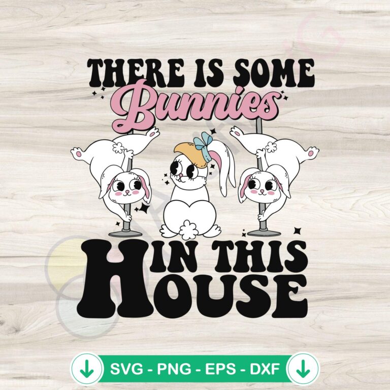 Cute bunnies SVG file for Cricut, whimsical cut file