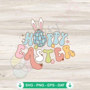 Hoppy Easter Bunny Ear SVG file for cricut cutting machine