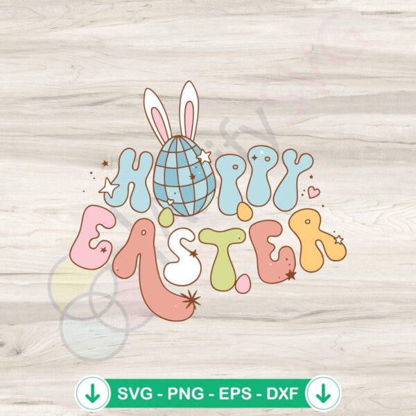 Hoppy Easter Bunny Ear SVG file for cricut cutting machine