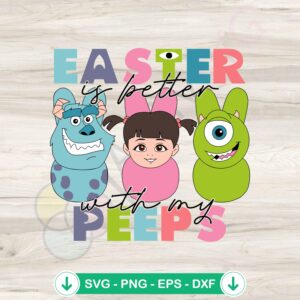 Funny Cartoon Easter Peeps SVG file for Cricut, cutting file