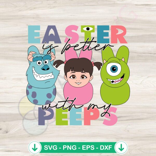 Funny Cartoon Easter Peeps SVG file for Cricut, cutting file
