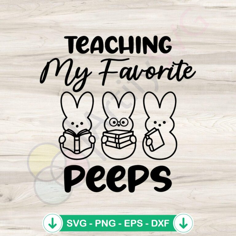 Teaching My Favorite Peeps Easter Bunnies SVG Files for Cricut 2 Easter bunnies SVG file for Cricut, cut file for crafts