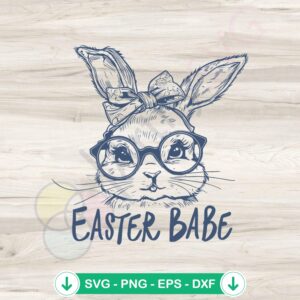 Charming Easter Bunny Face SVG file for Cricut cutting file