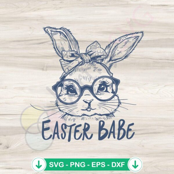 Charming Easter Bunny Face SVG file for Cricut cutting file