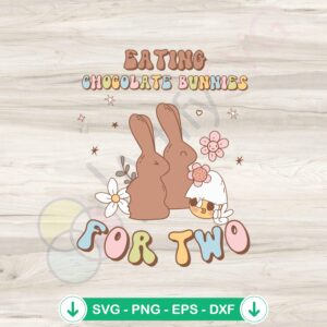 Eating Chocolate Bunnies SVG file for Cricut cutting machine