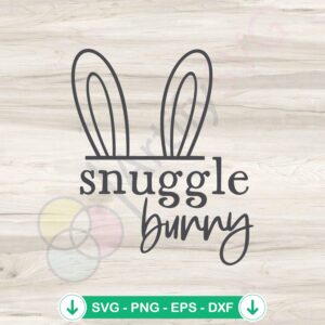 Retro Happy Easter Snuggle Bunny SVG file for cutting machines