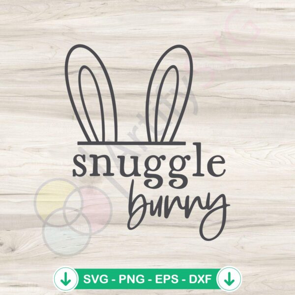 Retro Happy Easter Snuggle Bunny SVG file for cutting machines