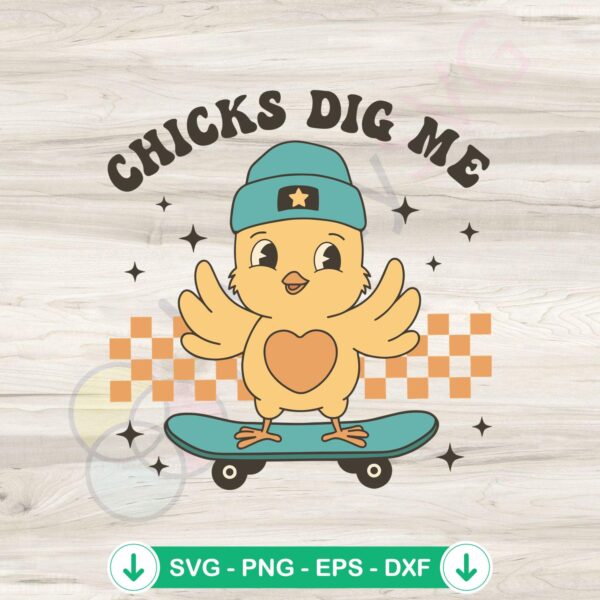 Skateboarding Chicken SVG file for Cricut and DIY projects