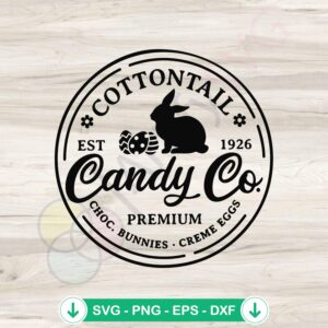 Cottontail Candy Co Est 1926 svg file for cutting machines