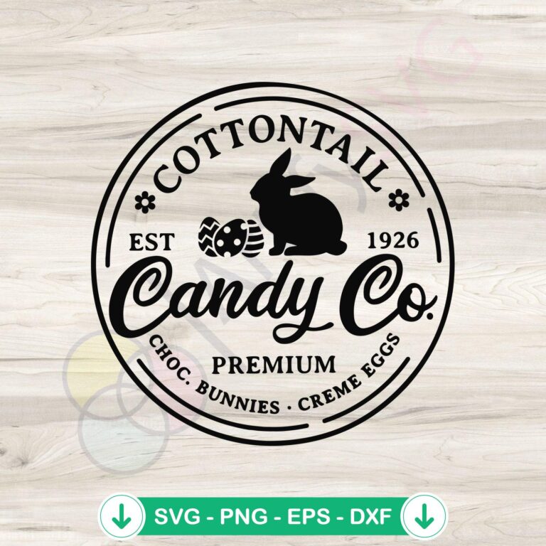 Cottontail Candy Co Est 1926 svg file for cutting machines