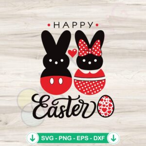 Disney Rabbit Mickey Minnie Easter SVG file for Cricut cutting