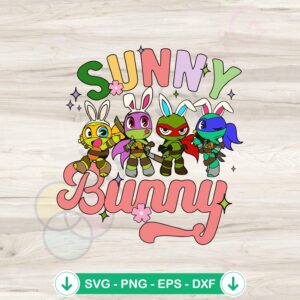 Ninja Turtle Sunny Bunny SVG file for Cricut cutting machine